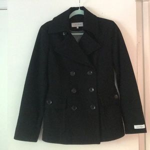 Calvin Klein black pea coat